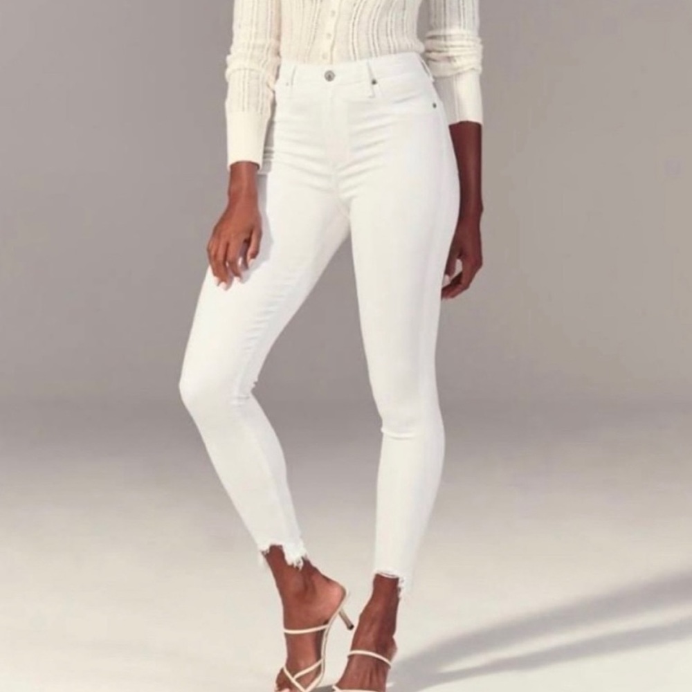 Abercrombie & Fitch Super Skinny Ankle Mid Rise Jeans